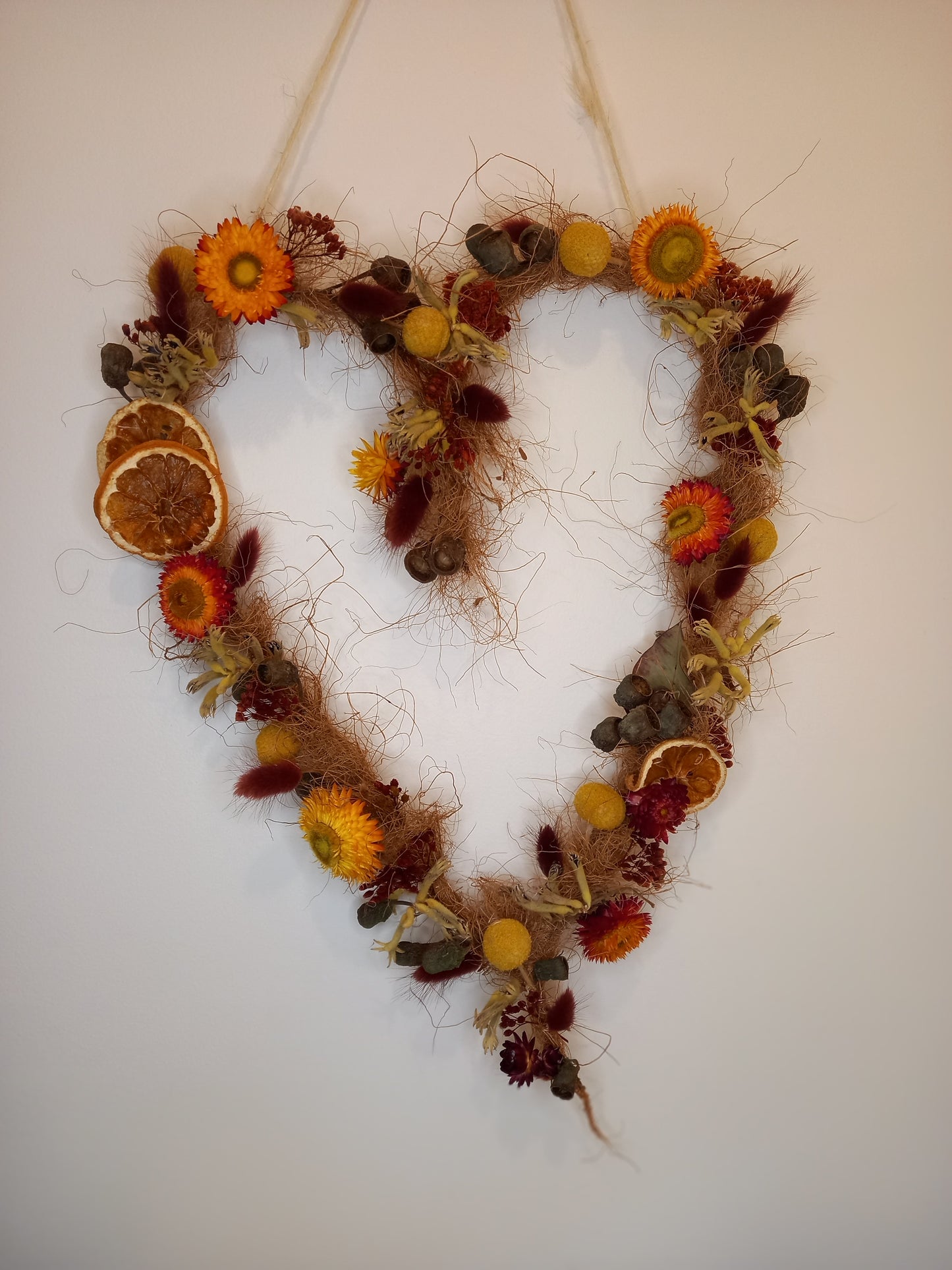 Everlasting Flower Heart/ Yellow