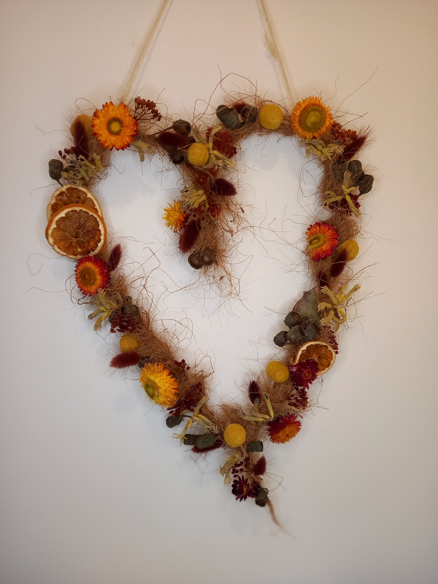 Everlasting Flower Heart/ Yellow