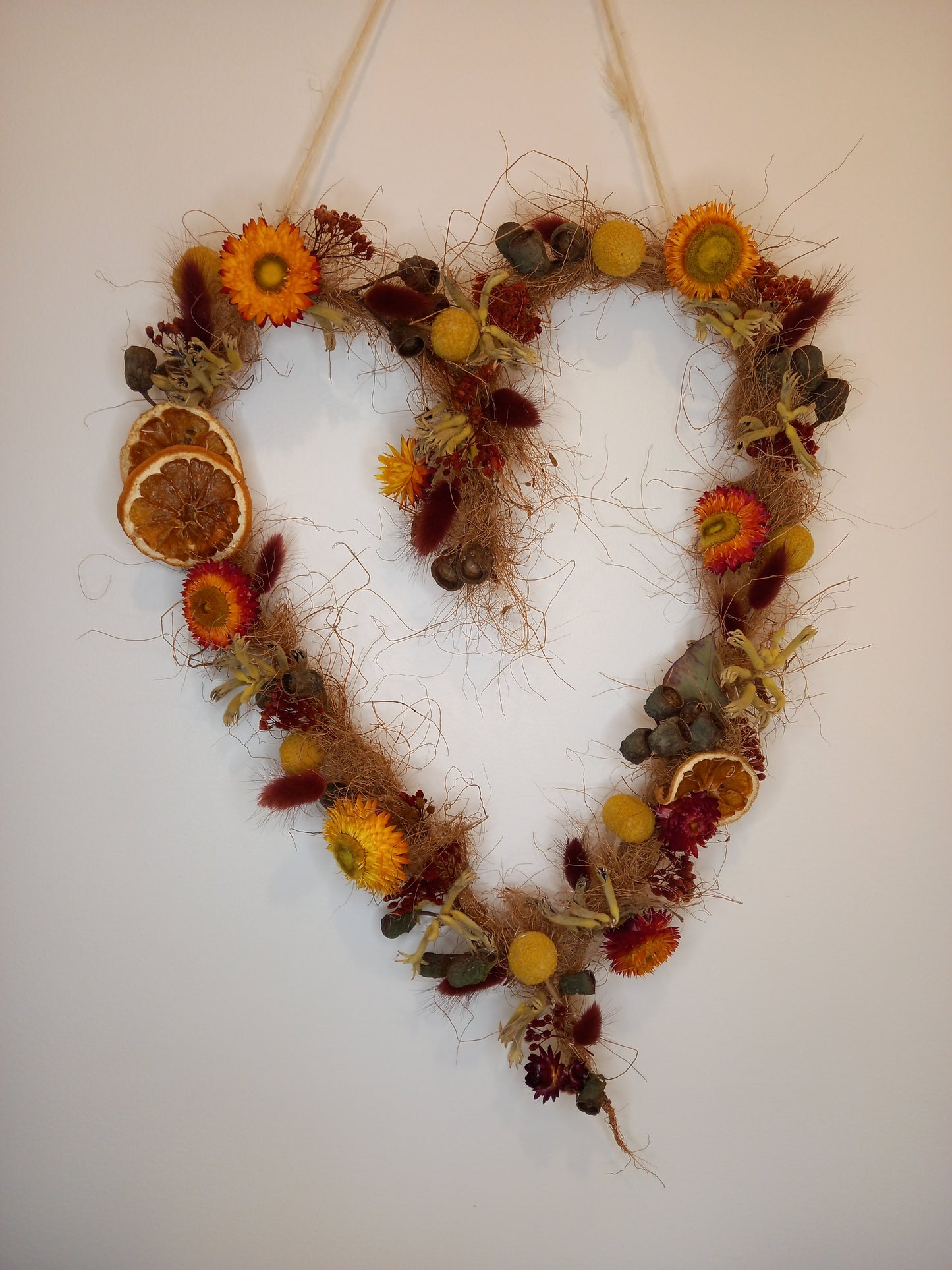 Everlasting Flower Heart/ Yellow
