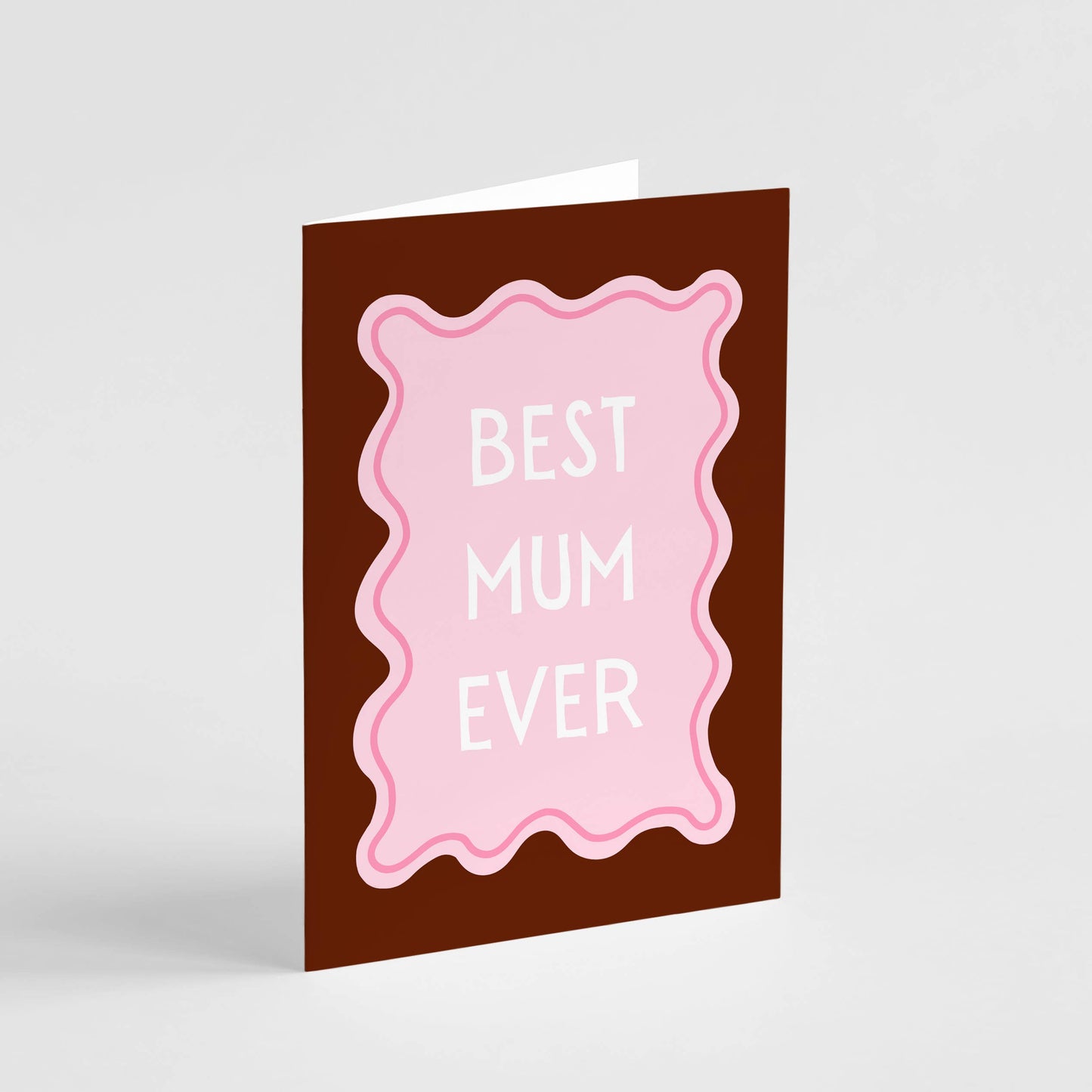 Best Mum Ever Card - Colourful Retro Happy Mother's Day Card