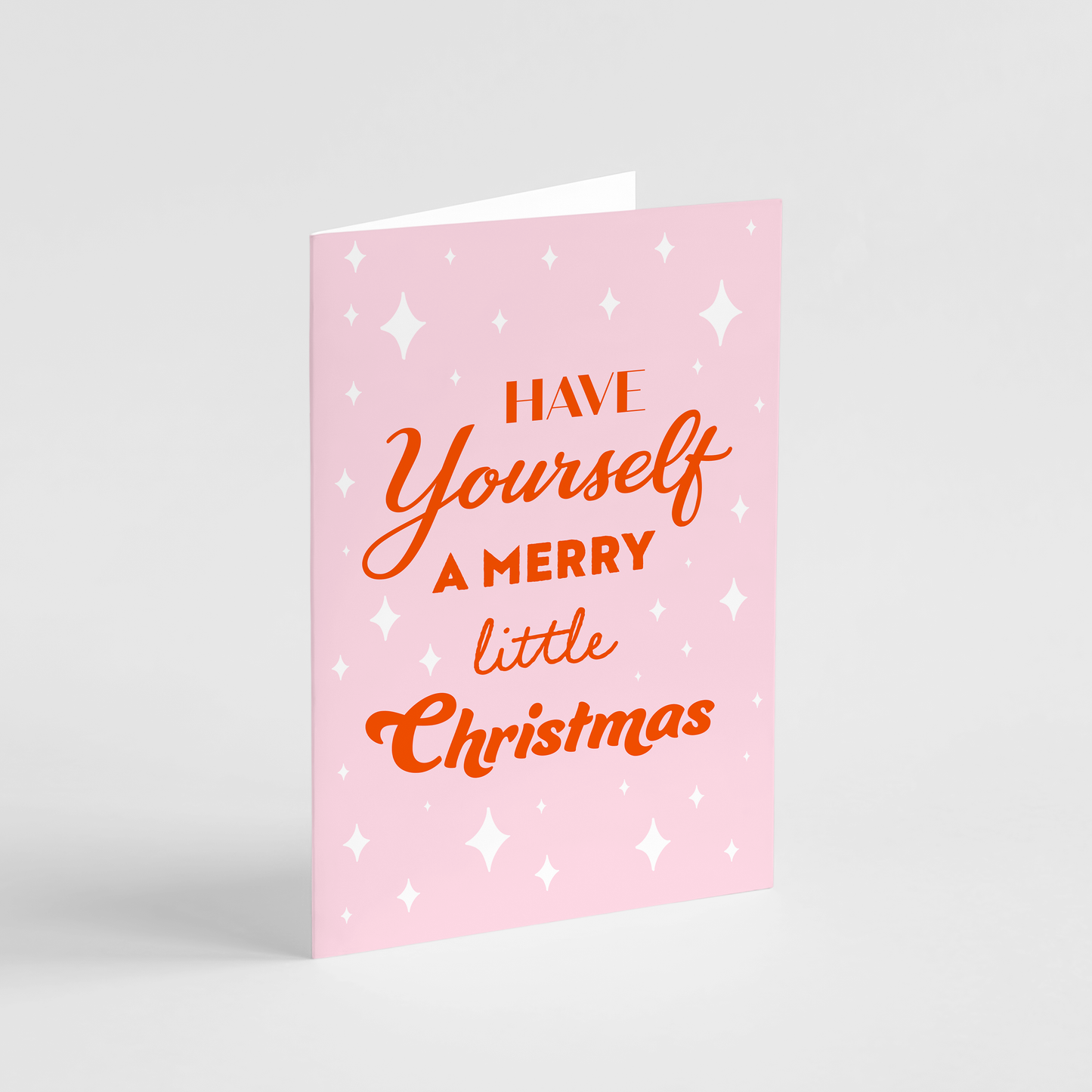 Have Yourself a Merry Little Christmas Card - Pink Xmas Card