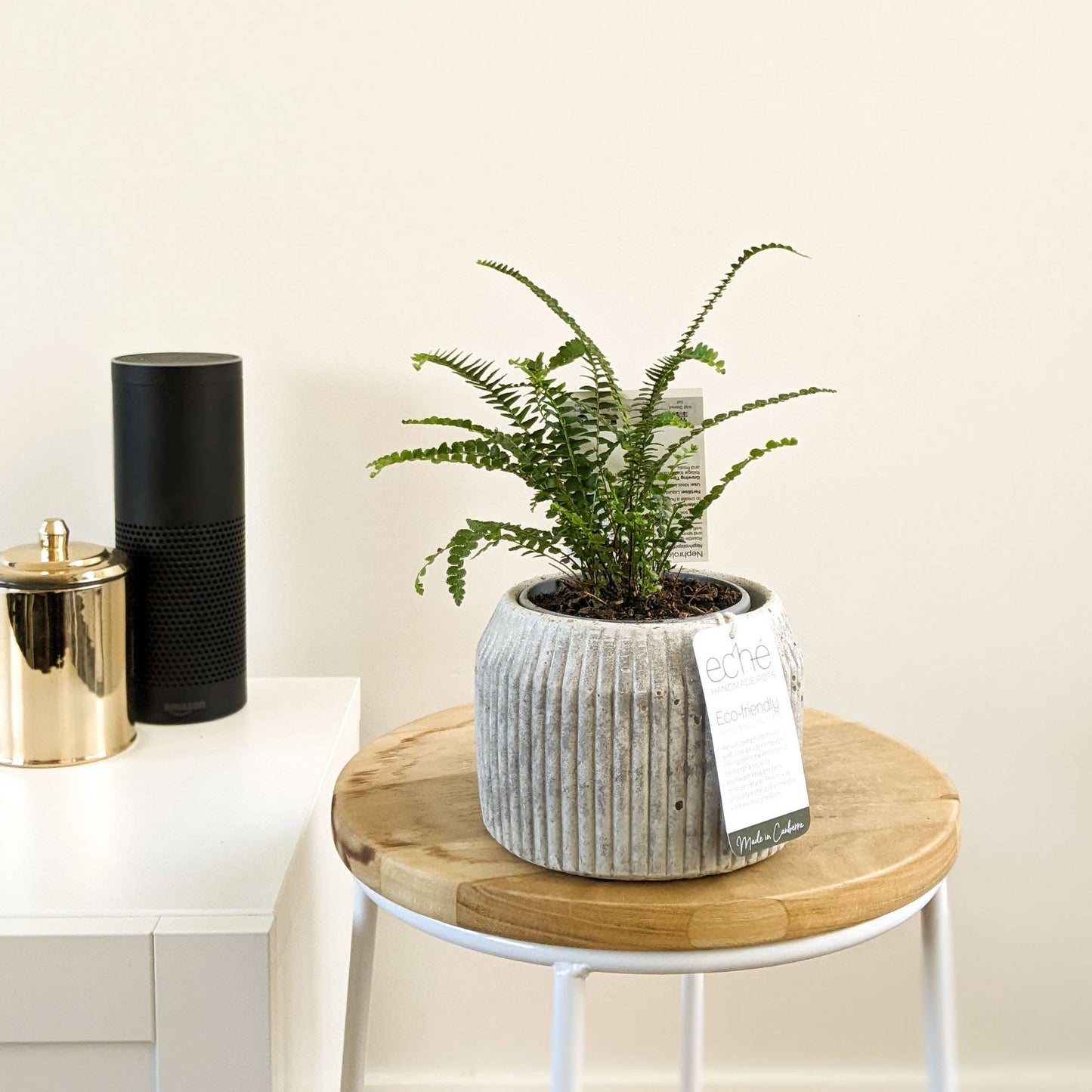 Hemp & Coconut fibre Rib Pot - Handcrafted in Australia