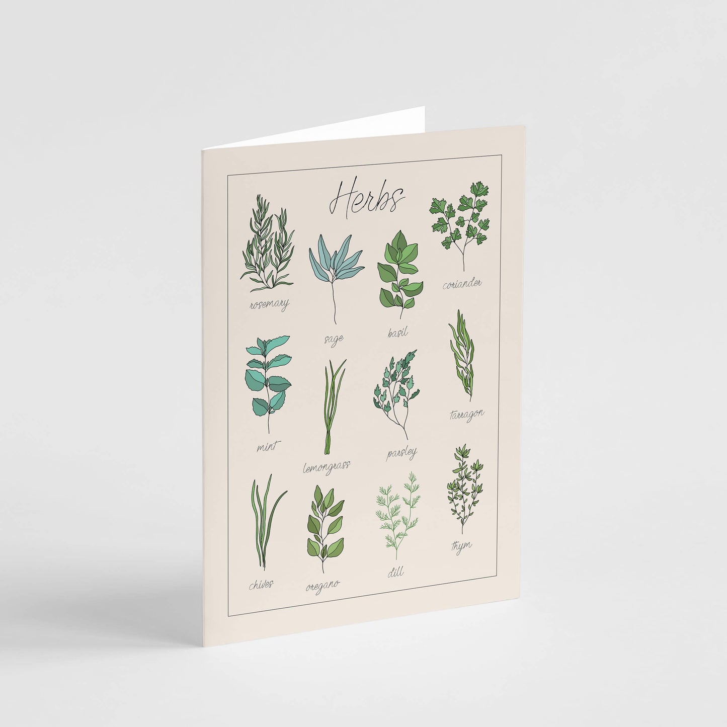 Herbs Card - All Any Occasion Plant Cooking Gardening Card