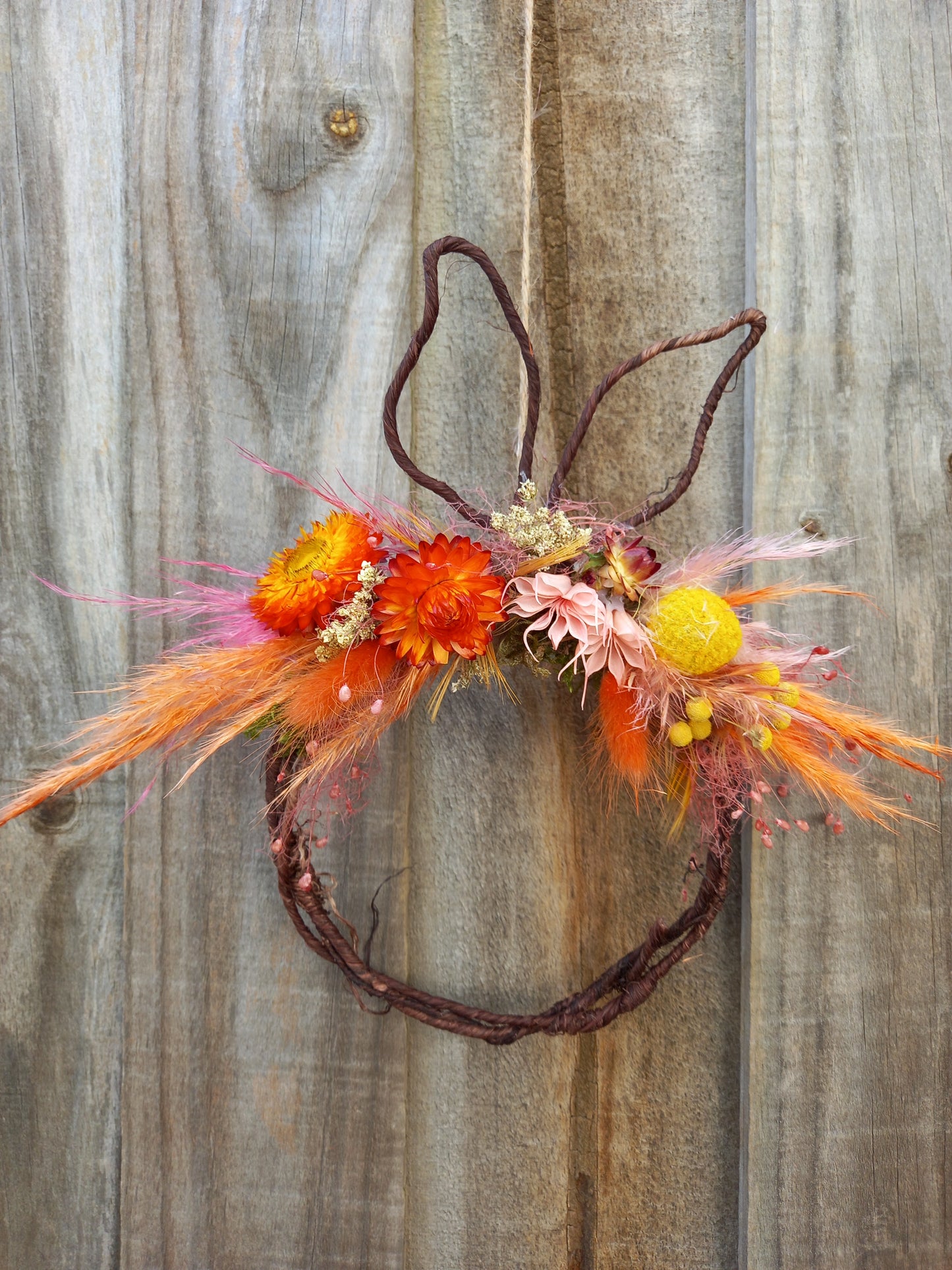 Dried Floral Bunny Wreath 25 cm