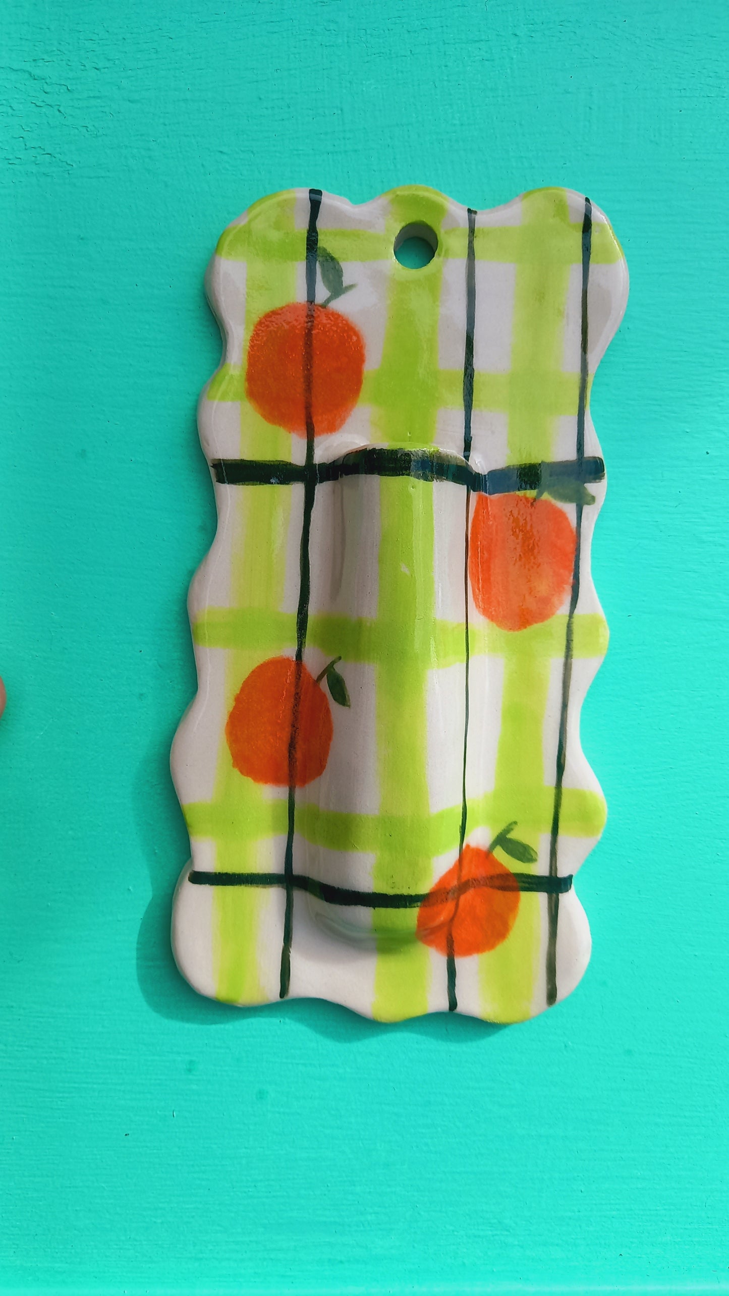 Tiny Wall Vase/ Orange