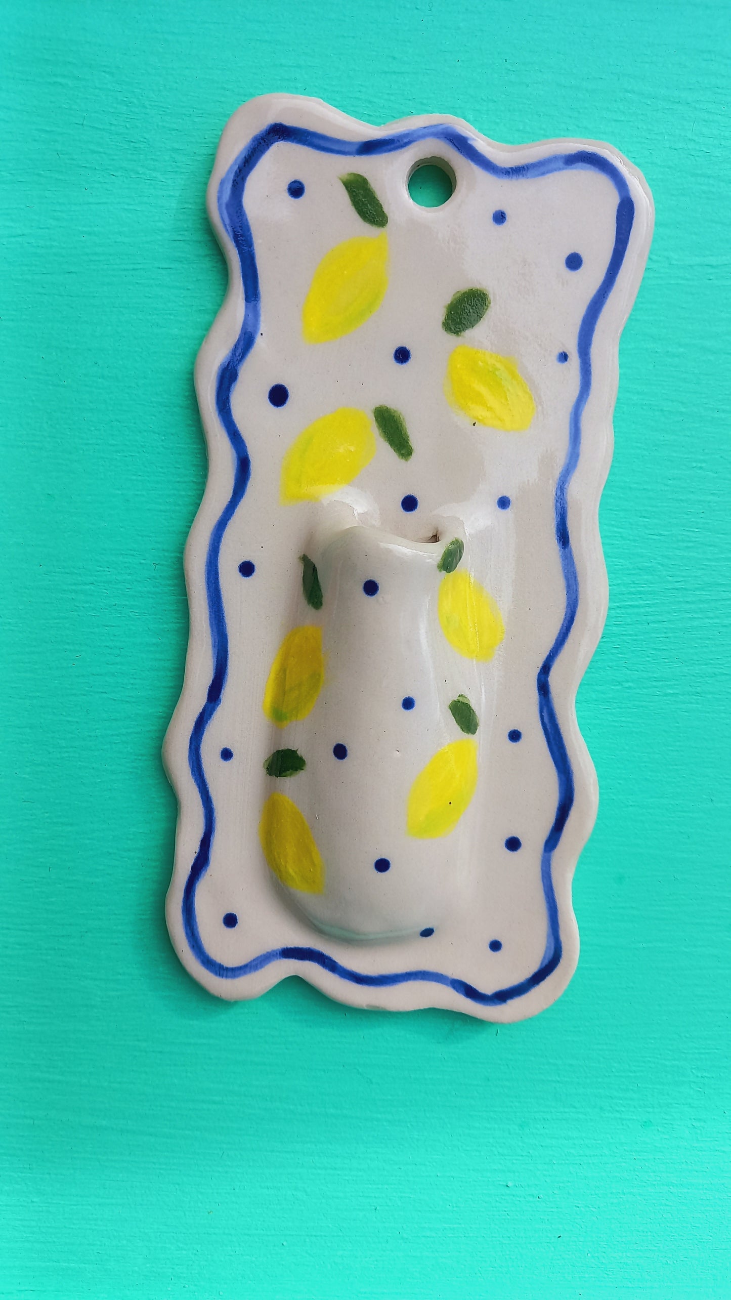 Tiny Wall Vase/ Lemon