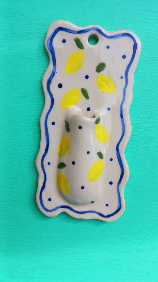 Tiny Wall Vase/ Lemon
