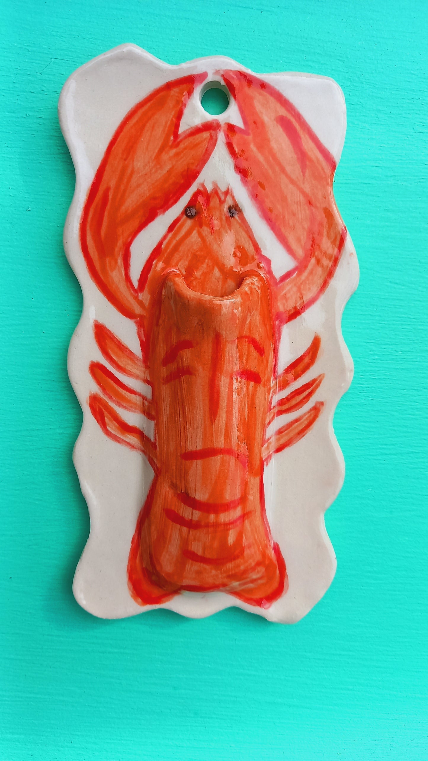 Tiny Wall Vase/ Lobster