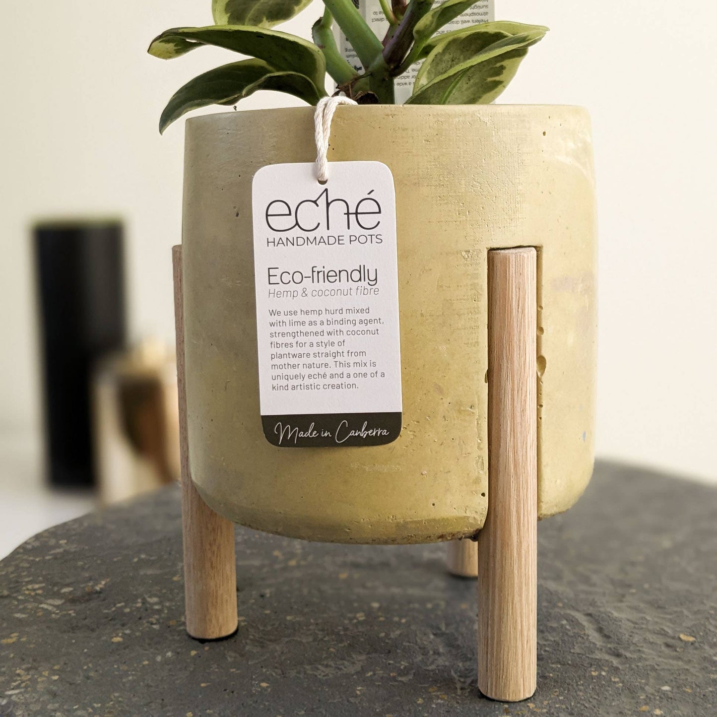 Hemp & Coconut fibre 3-Leg Pot, Handcrafted in Australia