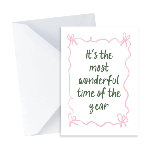 Most Wonderful Time of the Year Card - Mini Christmas Card