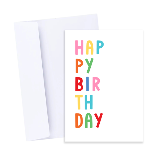 Colourful Happy Birthday Card - Fun and Bright Bday Card