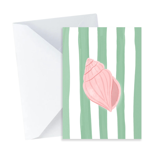 Seashell Card - Mini Colourful Shell Coastal Everyday Card