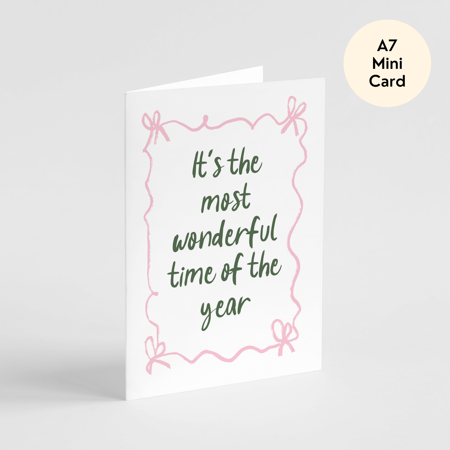Most Wonderful Time of the Year Card - Mini Christmas Card