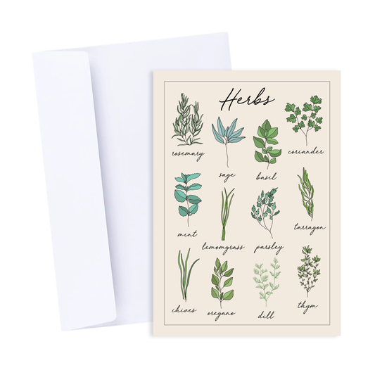 Herbs Card - All Any Occasion Plant Cooking Gardening Card