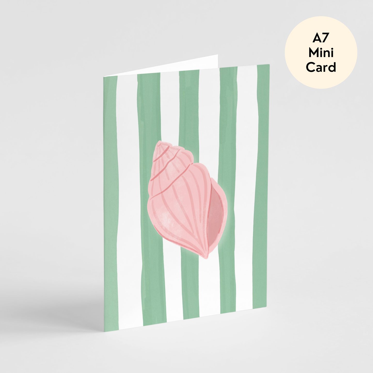 Seashell Card - Mini Colourful Shell Coastal Everyday Card