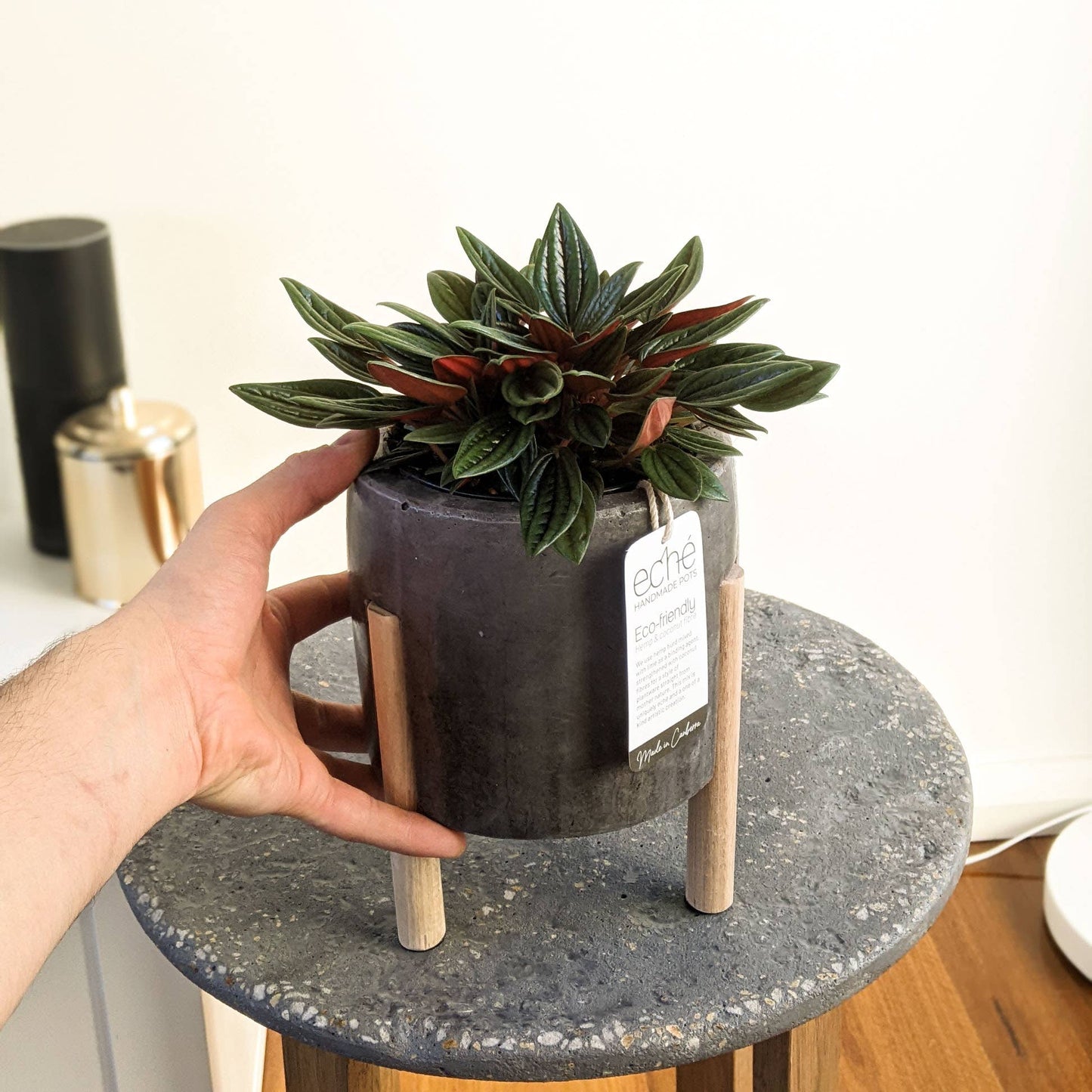 Hemp & Coconut fibre 3-Leg Pot, Handcrafted in Australia