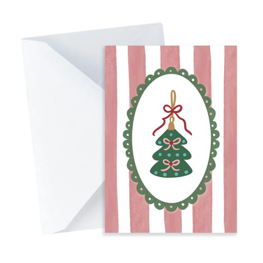 Christmas Tree Ornament Card - Mini A7 Merry Christmas Card