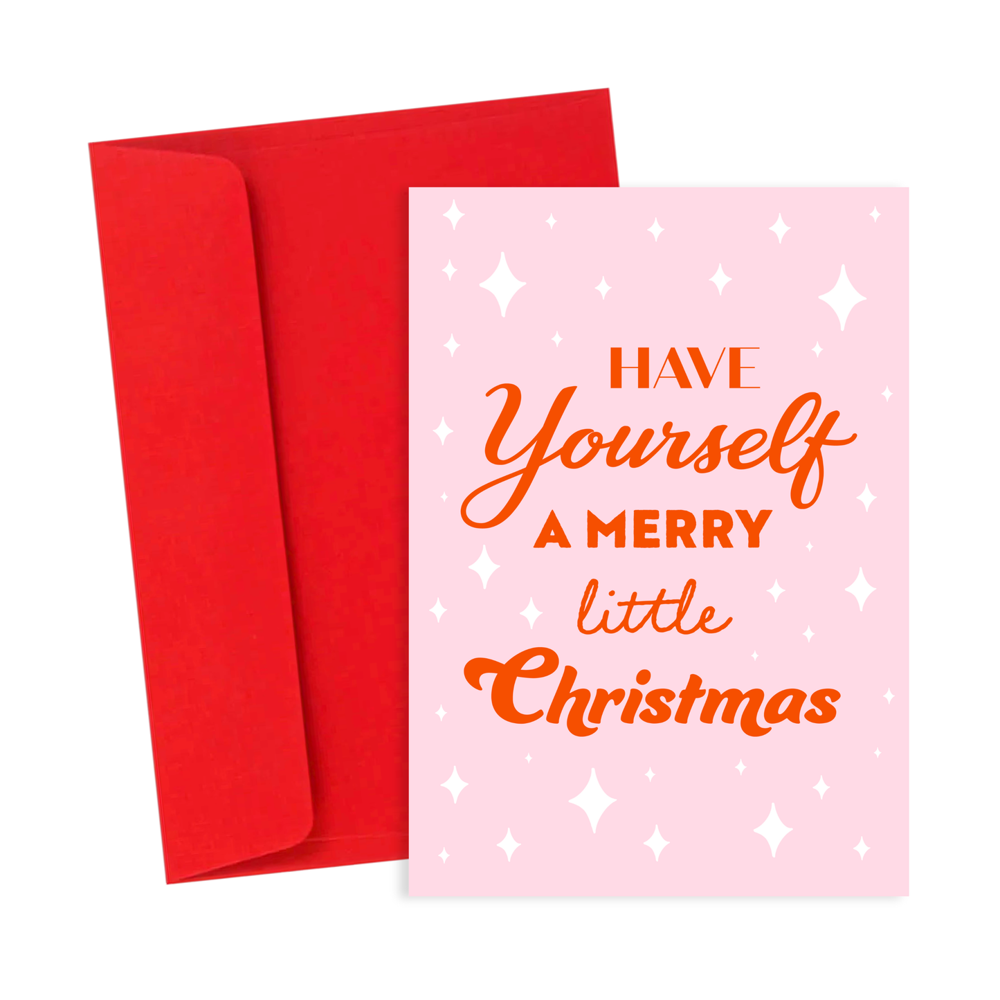 Have Yourself a Merry Little Christmas Card - Pink Xmas Card
