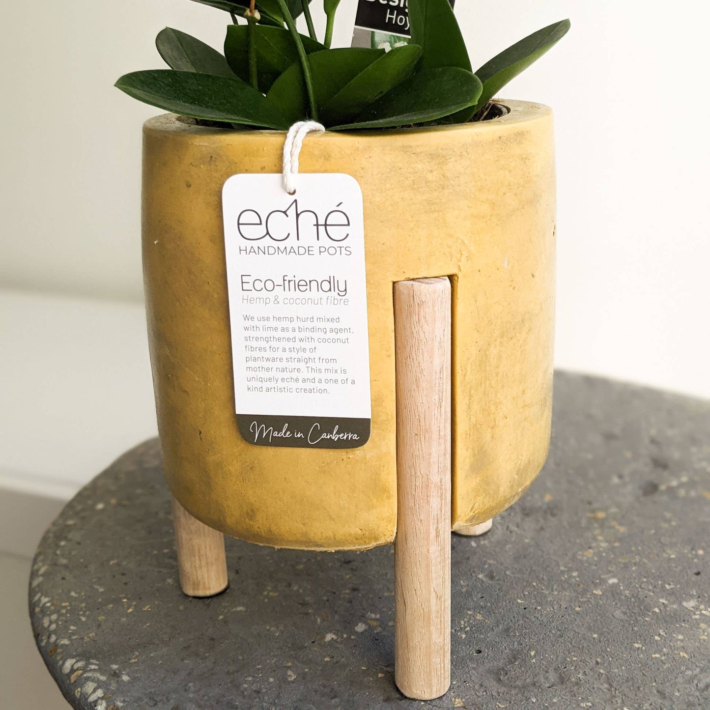 Hemp & Coconut fibre 3-Leg Pot, Handcrafted in Australia