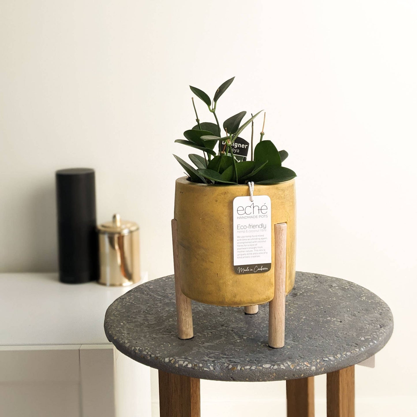 Hemp & Coconut fibre 3-Leg Pot, Handcrafted in Australia