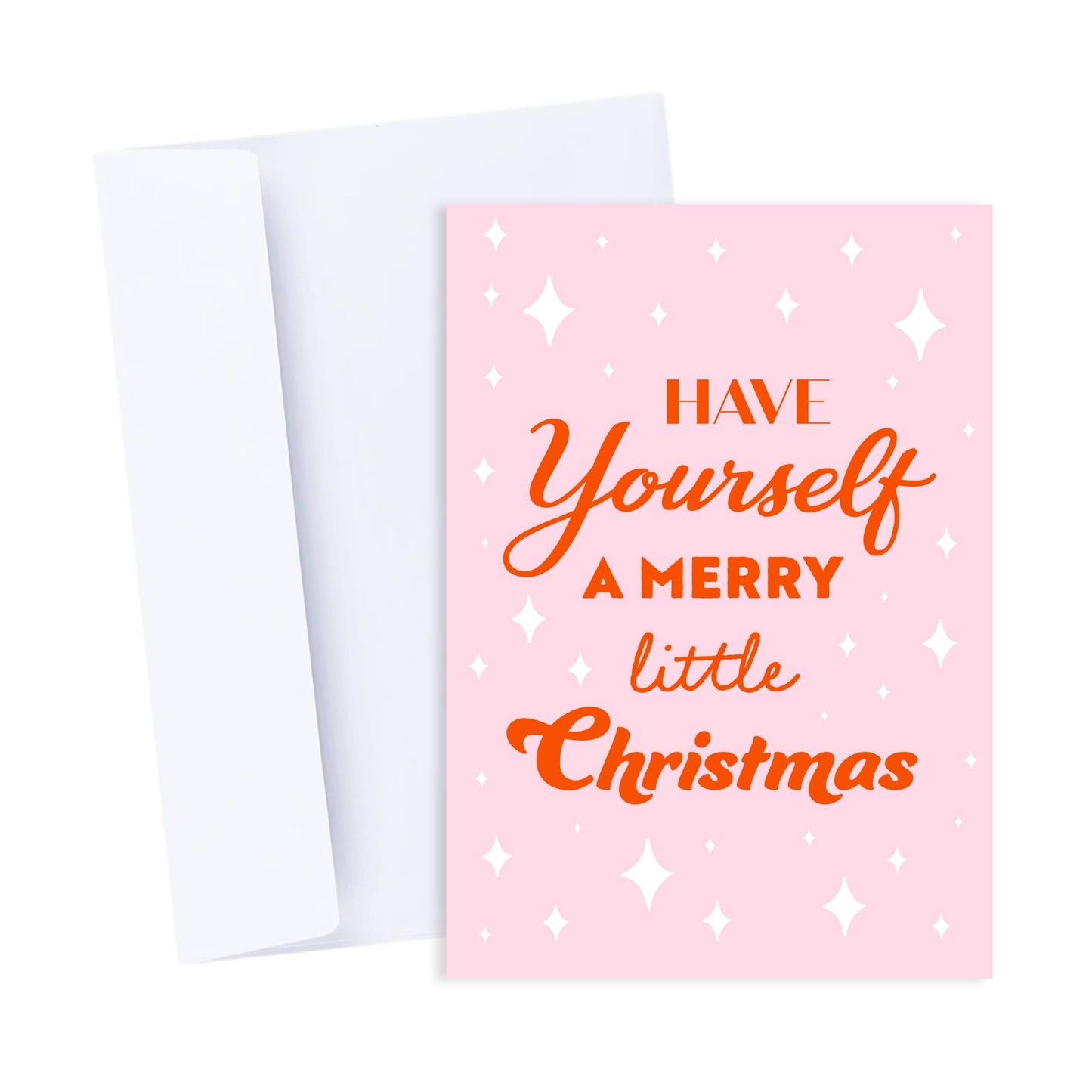 Have Yourself a Merry Little Christmas Card - Pink Xmas Card