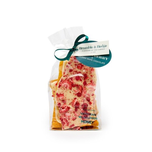 Raspberry, Strawberry & White Belgian Chocolate Honeycomb