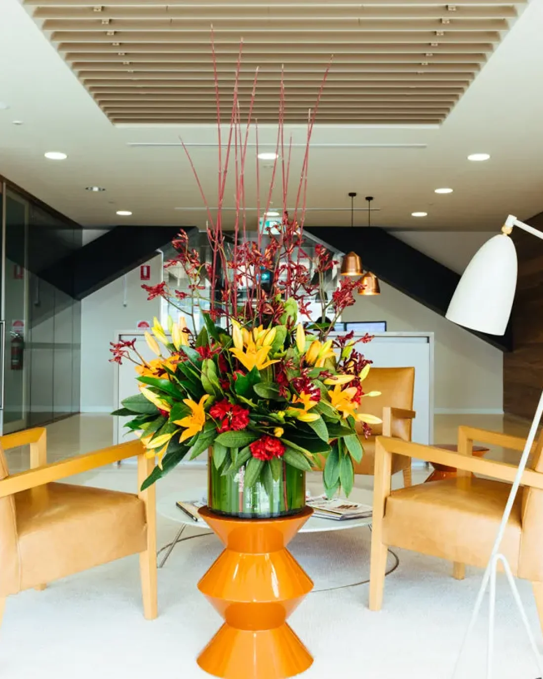 Floral Arrangements in the workspace